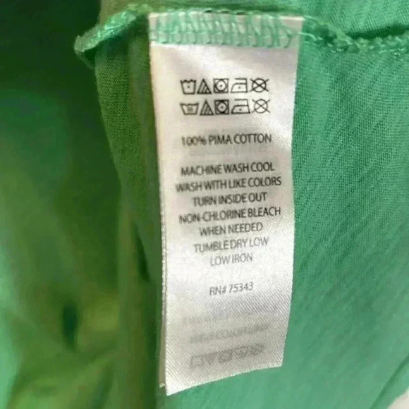 C&C California Women's XL T-Shirt Green Pima Cotton Luxury Tee Golf Casual COzy - Picture 6 of 9